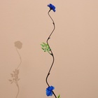 Интерьерный декор из бамбука, цветы пластик 200 см синий - Фото 3