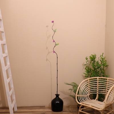 Интерьерный декор из бамбука, цветы пластик 200 см фиолетовый