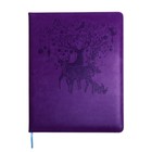 Дневник школьный, 5-11 класс, обложка ПВХ "Олени", фиолетовый - фото 320671508