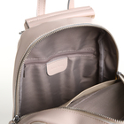 Рюкзак женский городской на молнии, 4 наружных кармана, цвет бежевый - Фото 4