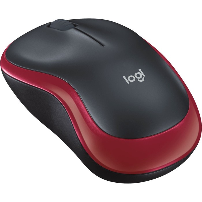 Мышь Logitech M185 красный/черный оптическая (1000dpi) беспроводная USB1.1 для ноутбука (2b   102940 - фото 51568701