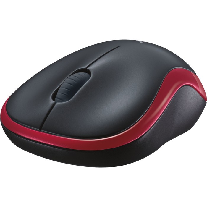 Мышь Logitech M185 красный/черный оптическая (1000dpi) беспроводная USB1.1 для ноутбука (2b   102940 - фото 51568703