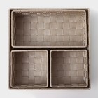 Корзины для хранения LaDо́m, ручное плетение, 4 шт, цвет бежевый - Фото 4