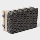 Корзины для хранения LaDо́m, 2 шт., ручное плетение, с ручками, серые - Фото 6