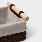 Корзины для хранения LaDо́m, 2 шт., ручное плетение, с ручками, коричневые - Фото 5