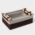 Корзины для хранения LaDо́m, 2 шт., ручное плетение, с ручками, коричневые - Фото 7