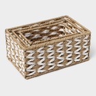 Корзины для хранения LaDо́m, 3 шт., ручное плетение, бежевые - Фото 7