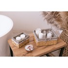 Корзины для хранения LaDо́m, 3 шт., ручное плетение, пластик, бежевые - Фото 8