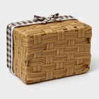 Корзины для хранения LaDо́m, 3 шт., ручное плетение, пластик, бежевые - Фото 6