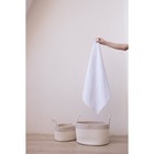 Корзины для хранения LaDо́m, 2 шт., ручное плетение, хлопок, белые - Фото 8