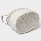 Корзины для хранения LaDо́m, 2 шт., ручное плетение, хлопок, белые - Фото 6