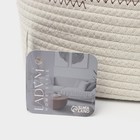 Корзины для хранения LaDо́m, 2 шт., ручное плетение, хлопок, белые - Фото 10