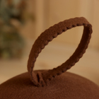 Шапка для сауны бесшовная коричневая с деревянным логотипом - фото 9974725