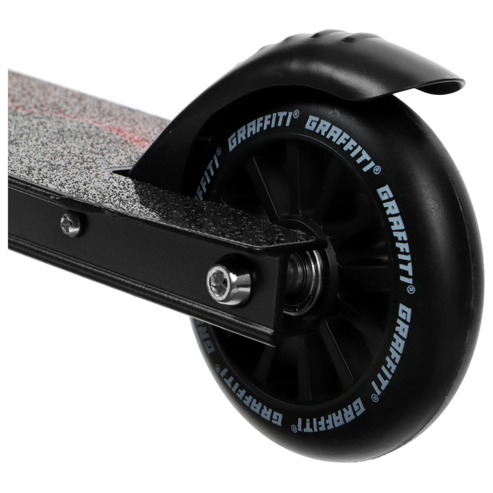 Самокат трюковый GRAFFITI Turn 23, колеса PU 100 мм, пластик диск, 85А, резьб. компрессия