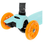 Самокат складной GRAFFITI Baby, колёса световые PU 120/70 мм, ABEC 7, цвет бирюзовый - фото 11320119