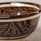 Пиала Риштанская керамика "Узоры", 8,5 см, малая коньячная, коричневая - Фото 3