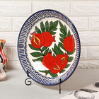 Ляган узбекский Риштанская Керамика «Гранаты», d=33 см, синий - Фото 2