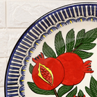 Ляган узбекский Риштанская Керамика «Гранаты», d=33 см, синий - Фото 4