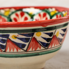 Пиала узбекская Риштанская керамика «Узоры», 120 мл, d=9.5 см, красная, МИКС - Фото 3