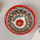 Бульонница узбекская Риштанская Керамика, 500 мл, d=15 см, красная - Фото 2