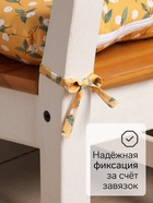 Подушка на стул «Этель. Цветы», 40×40 см, жёлтая - Фото 3