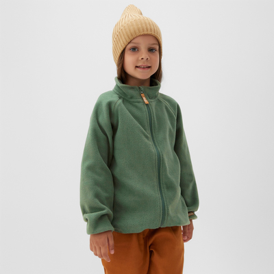 Толстовка на молнии детский KAFTAN, оливковая, размер 30 (98-104 см)