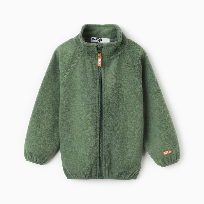 Толстовка на молнии детский KAFTAN, оливковая, размер 32 (110-116 см)