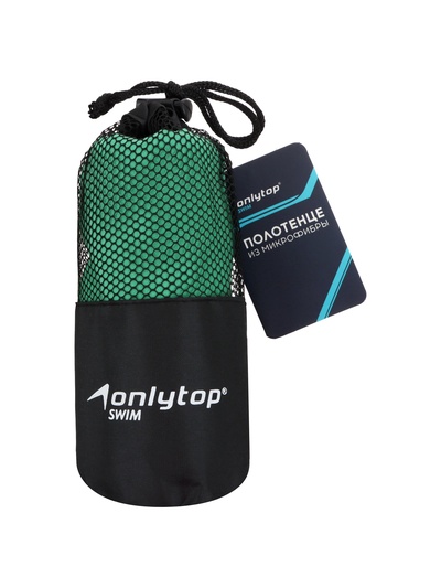 Полотенце из микрофибры ONLYTOP, 40×80 см, зелёное