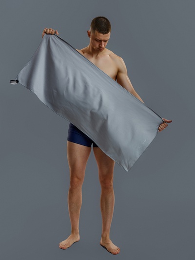 Полотенце из микрофибры ONLYTOP, 50×120 см, цвет серый