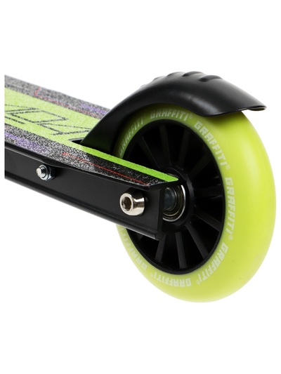 Самокат трюковой GRAFFITI Turn 23, колёса PU 100 мм, 85 А, зелёный