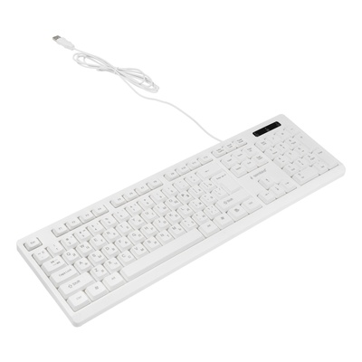 Клавиатура Gembird KB-8355U, проводная, мембранная, 104 клавиши, USB, белая
