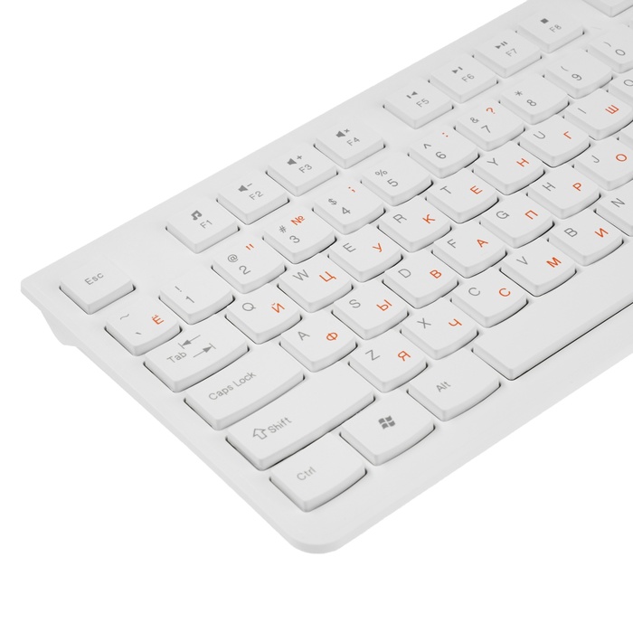Комплект клавиатура и мышь Гарнизон GKS-140, беспроводная, мембранная, 1600 dpi, USB, белый