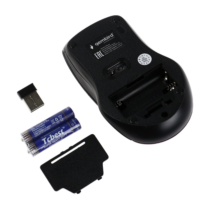 Мышь Gembird MUSW-370, беспроводная, оптическая, 1000 dpi, USB, розовая