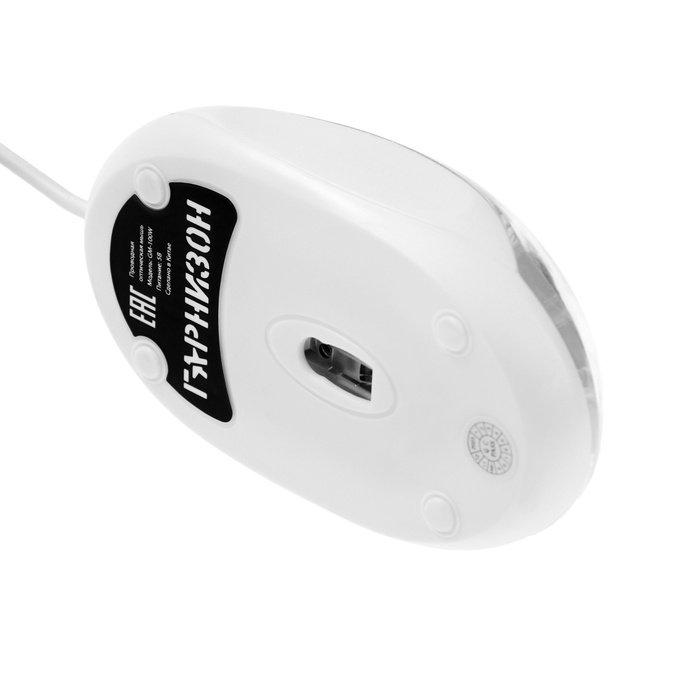 Мышь Гарнизон GM-100W, проводная, оптическая, 1000 dpi, USB, белая