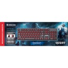 Клавиатура Defender Quest GK-596,игровая,проводная,мех,подсветка,104 клавиши,USB,черная - Фото 3