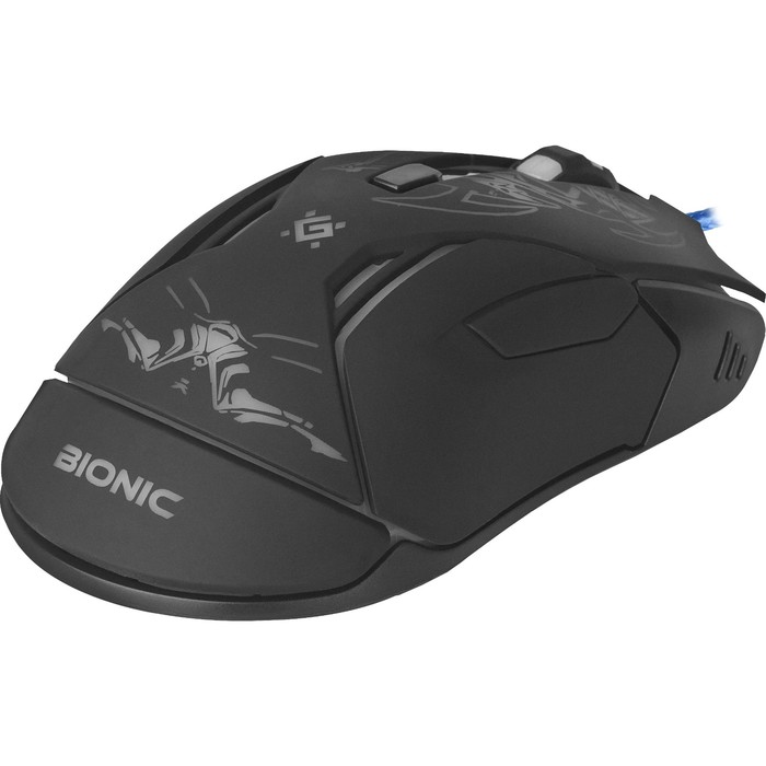 Мышь DEFENDER Bionic GM-250L, проводная, игровая, оптическая, 3200dpi, черная