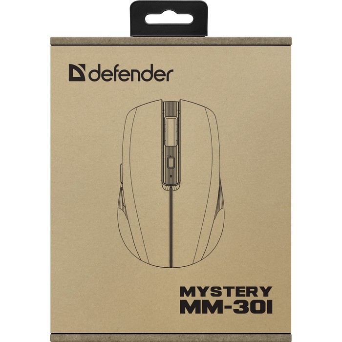 Мышь DEFENDER Mystery MM-301, беспроводная, оптическая, 1600dpi, фиолетовая