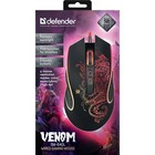 Мышь DEFENDER Venom GM-640L, проводная, игровая, оптическая, подсветка, 7200dpi, черная - Фото 6