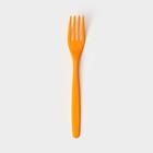 Вилка пластиковая одноразовая «Премиум», 18 см, 100 шт/уп, цвет оранжевый - фото 321649218