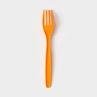 Вилка пластиковая одноразовая «Премиум», 18 см, 100 шт/уп, цвет оранжевый - Фото 3