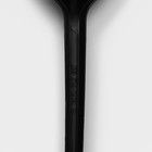 Набор пластиковых одноразовых столовых приборов, 4 предмета: вилка, ложка столовая, нож, салфетка белая, 16,5 см, цвет чёрный - Фото 4