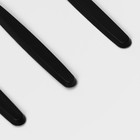 Набор пластиковых одноразовых столовых приборов «Элит», 4 предмета: вилка, ложка столовая, нож, салфетка, 18 см, цвет чёрный - Фото 3