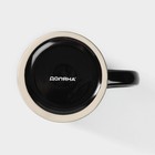 Пивная кружка Доляна, 500 мл, 15×10.3×14 см, керамика, чёрная - Фото 5