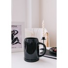 Пивная кружка Доляна, 500 мл, 15×10.3×14 см, керамика, чёрная - Фото 7