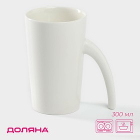 Кружка керамическая Доляна Coffee Brea, 300 мл, 11,5×7,8×12 см, цвет белый