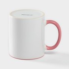 Кружка Доляна Twist, 350 мл, 12×8×9.5 см, керамика, белая - Фото 6