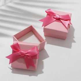 Коробочка подарочная под серьги/кольцо «Пастила» 5×5, цвет бежево-розовый