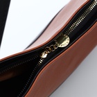 Сумка - мешок женская на молнии, 40×3×36 см, рыжая/чёрная - Фото 5