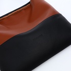 Сумка - мешок женская на молнии, 40×3×36 см, рыжая/чёрная - Фото 4