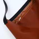 Сумка - мешок женская на молнии, 40×3×36 см, рыжая/чёрная - Фото 6